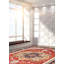 Tapis décoratif en laine rouge/bleu marine de conception unique 9 pi 10 po x 14 pi noué à la main New Age