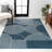 Nordby High-Low Geometric Arch Scandi Striped Navy/Cream Indoor/Outdoor Rug-72487080