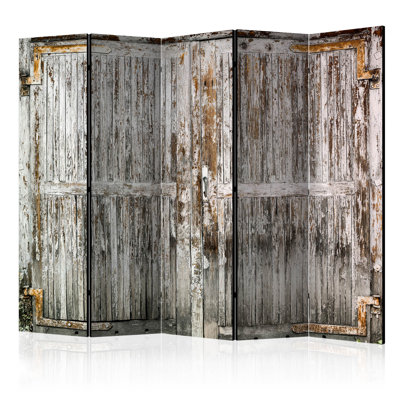 Buie 225 cm W x 172 cm H 5 - Panel Solid Wood Folding Room Divider