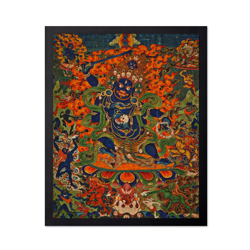 Mahakala à quatre visages, Sans cadre, Affiche, H 18 po x l 24 po