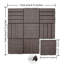Carreaux de terrasse à emboîtement de patio, tuiles de terrasse carrées composites 12 po x 12 po, tuile de plancher pour l'extérieur en plastique à 4 lattes, paquet de 9-124837086-124837087