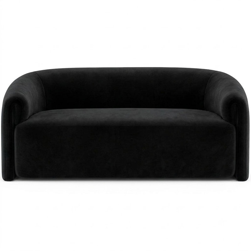 Solid Velvet | Velluto Fabric, Black