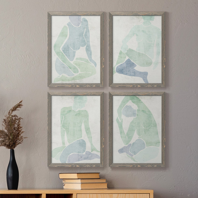 Stretching I, toile encadrée de qualité supérieure - prête à être accrochée, H 37,5 po x l 110 po x P 1,5 po, gris