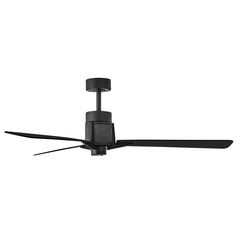 Ventilateur intelligent à DEL intégré 56 po Atticus avec contrôle Hiro, Noir