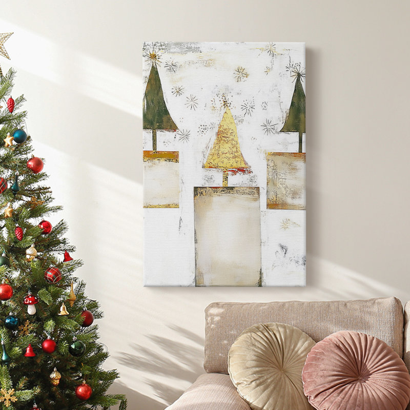 Art des Fêtes de Noël - Toile tendue avec châssis DCCDXXV III, H 18 po x l 12 po