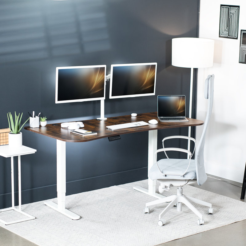 Bureau pour travailler debout à hauteur réglable, Blanc