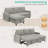 77.2" Upholstered Convertible Sleeper Sofa Bed -191795341
