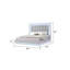 Lit plateforme blanc laiteux Daleen-656685635