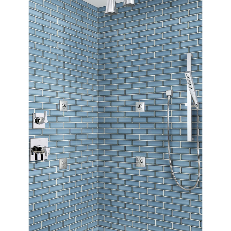 Subway 12 in. x 12 in. Glossy Glass Mosaic Wall Tile, Mizu