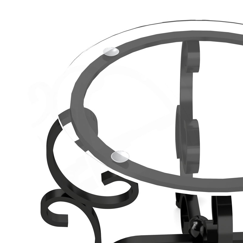 Ensemble de 3 tables basses en verre trempé