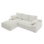 Canapé modulaire en L Corduroy avec 2 coussins et méridienne-1377426946