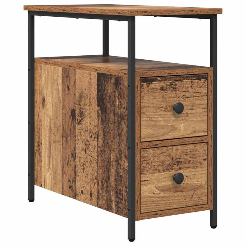 Bedside Cabinet 2 Pcs 30 X 60 X 60 Cm Engineered Wood, Old Wood