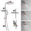 Douche FORNO ACQUA AcquaFALL, finition nickel brossé, douche de pluie, pomme de douche à main, jets de corps, débit de 1,8 gallon par minute-116472680