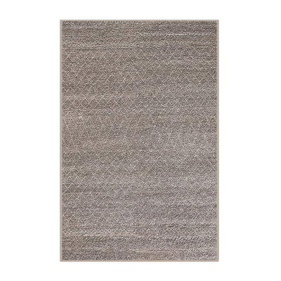 Tapis brun à motif géométrique Lundell