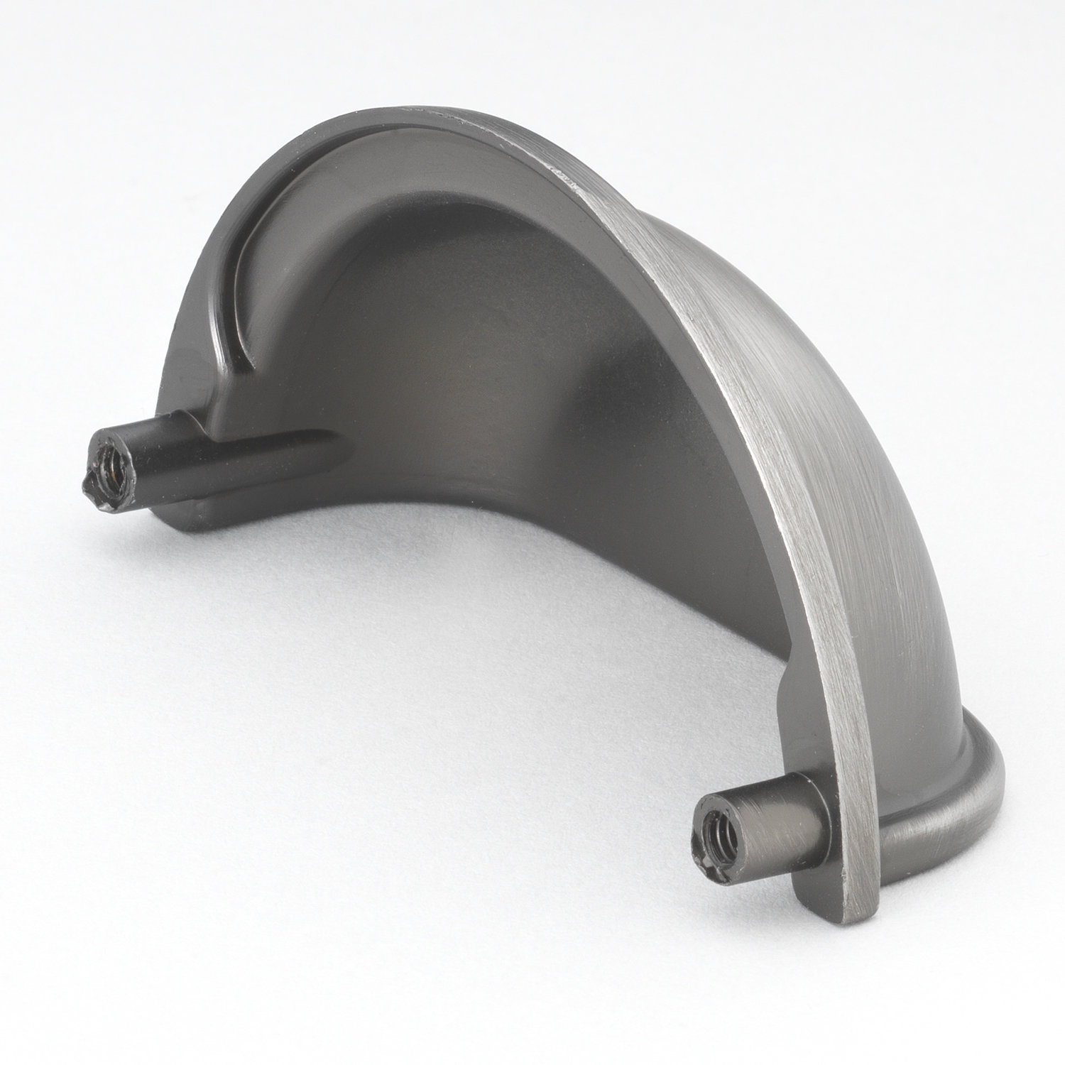 Classic Cup Bin Cabinet Pull, Satin Pewter