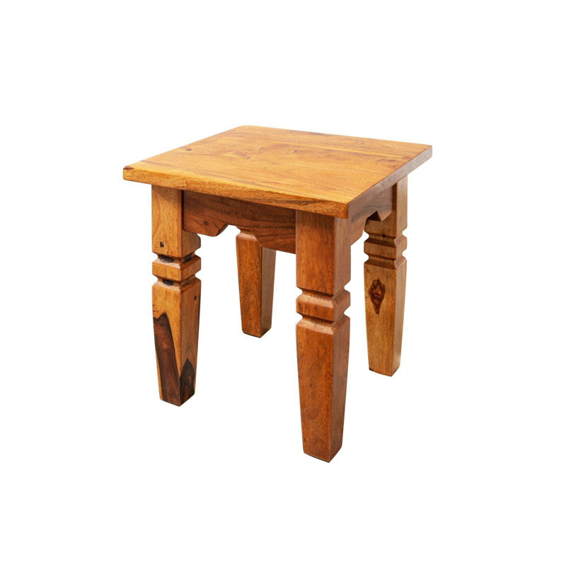 Oxford Solid Wood Accent Stool, Honey