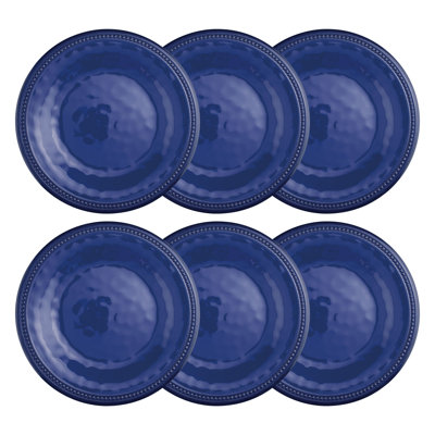 6-Piece Beaded 10 3/4" Melamine Plate