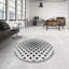 Tapis gris/noir tissé à la machine-2004532537
