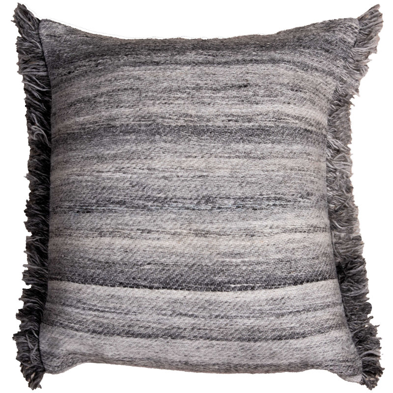  Housse et insert de coussin décoratif en polyester, Gris anthracite