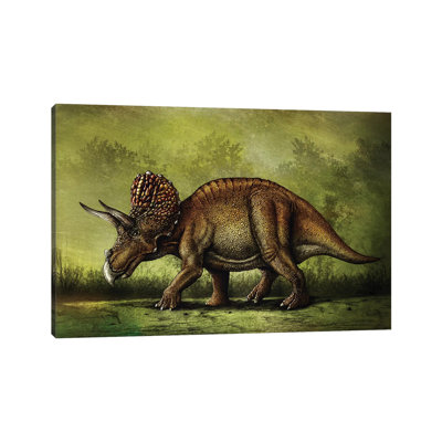 " Triceratops Horridus Dinosaur " by Aram Papazyan Painting Print