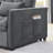 Eiri 55'' Wide Convertible Velvet Sleeper Square Arm Sofa Bed with Reclining Backrest and 2 Throw Pillows-349733505