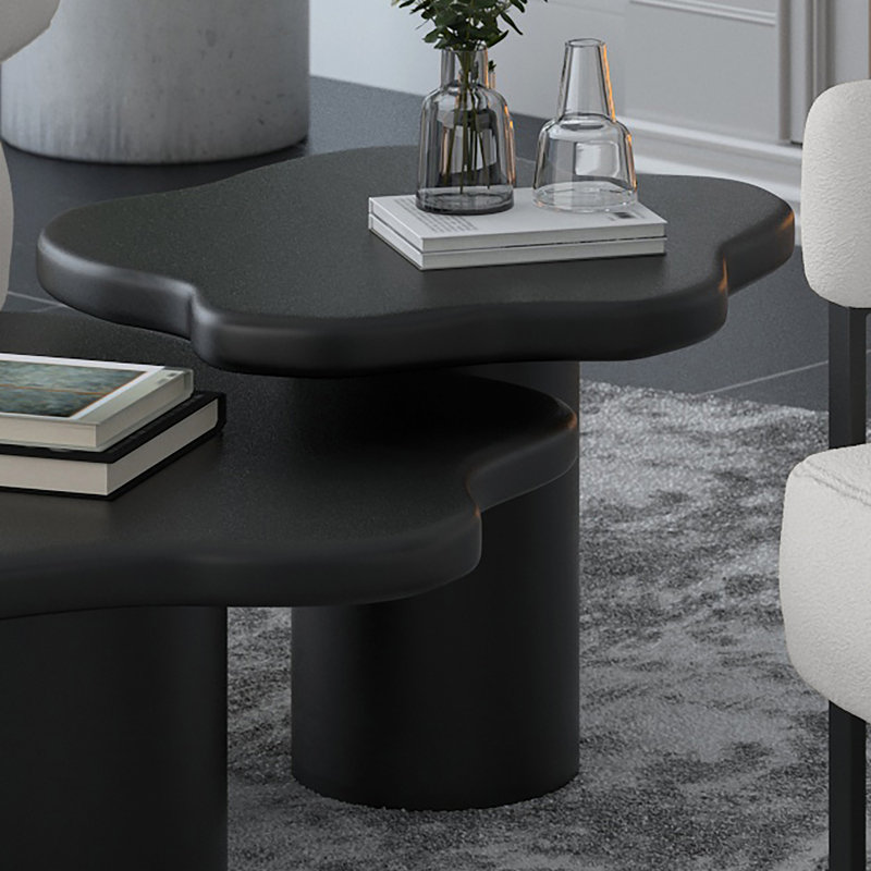 Damonee Solid Wood Single Coffee Table, 15.75" H x 35.5" L x 35.5" W, Black