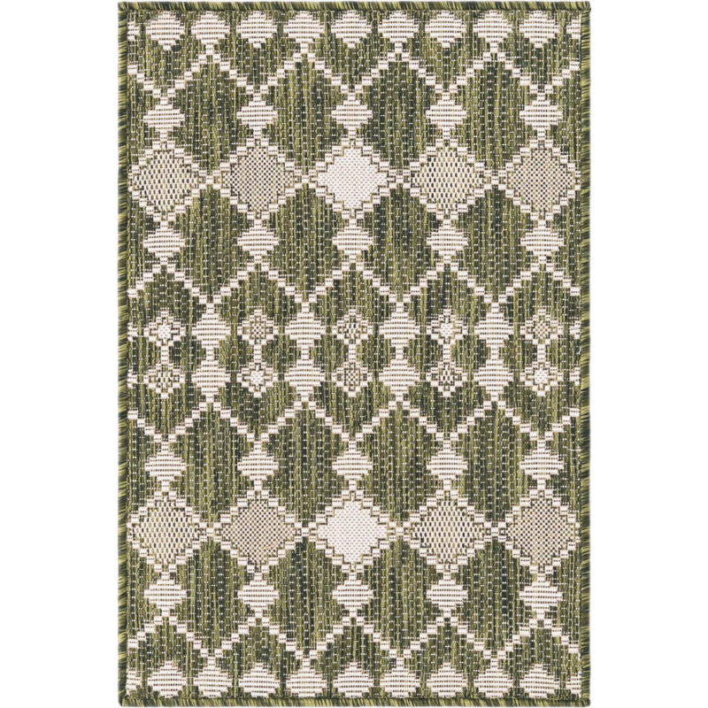 Tapis d'extérieur couleur vert mousse, Rectangle 2 pi 2 po x 3 pi