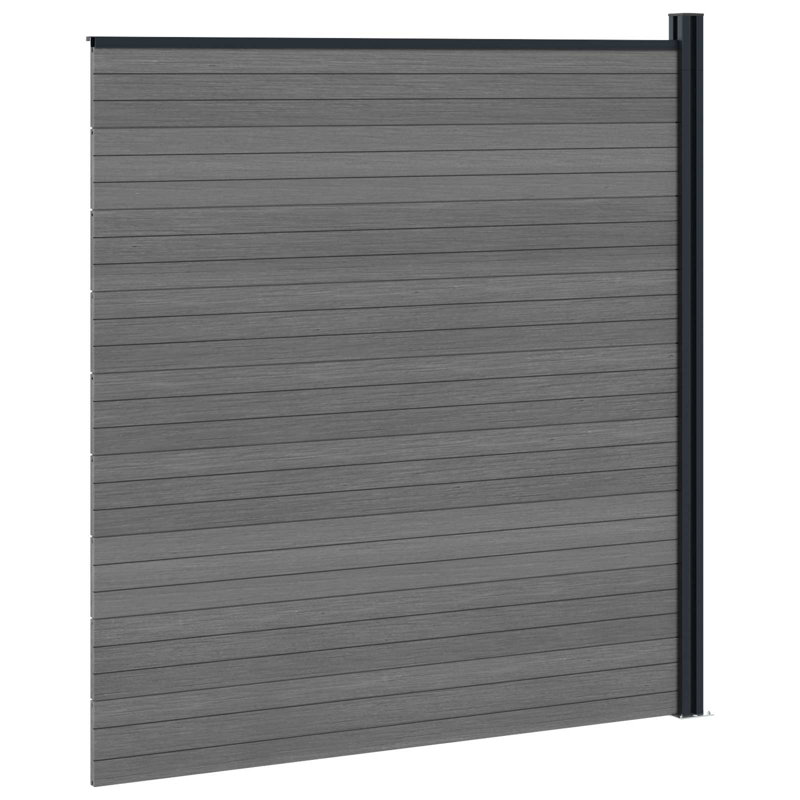 Fencing Kits Fencing with 1 Panel(s) Included, 186cm H x 175cm W, 1, Grey