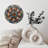 Mosaic Clock Face Floral Pattern