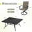8-Person Square Patio Dining Set With Swivel PVC-coated polyester Chairs-1990331164
