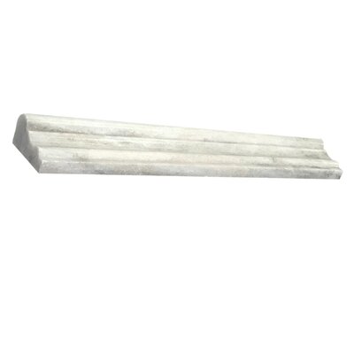 Palissandro 25"" x 12"" Polished Marble Chair Rail Tile Trim in White -  Stone & Tile Shoppe, SSPA1011