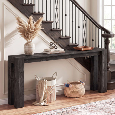 70.9" Wide Solid Wood Console Table, Long Sofa Back Foyer Display Table for Entryway, Hallway and Living Room