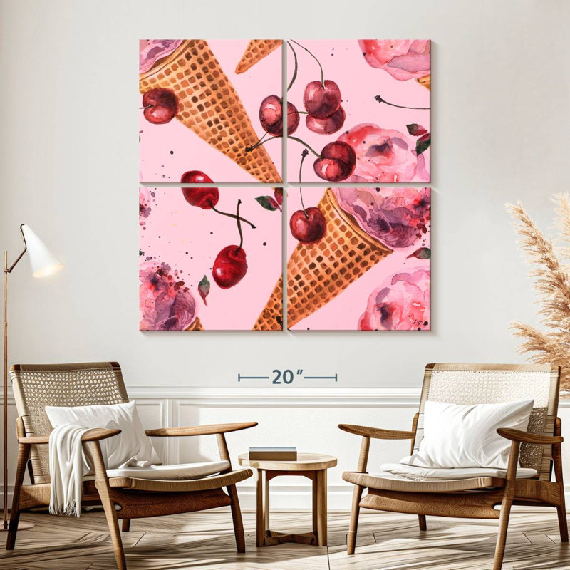 Crème glacée à la cerise Yarlin, H 57 po x l 57 po