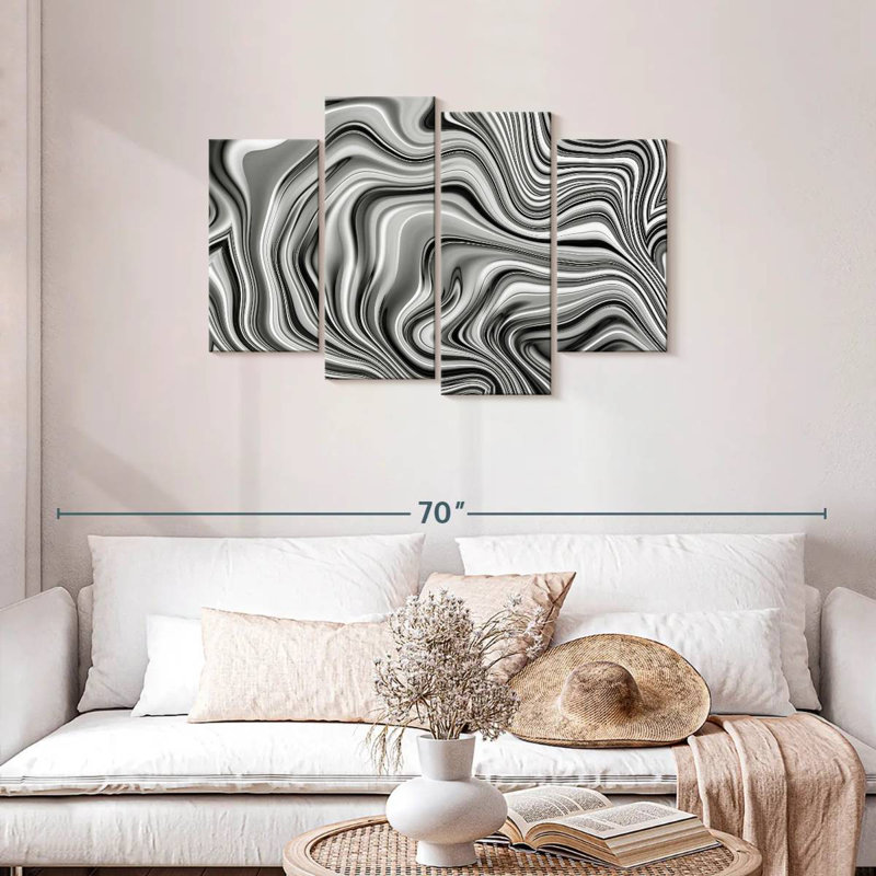 Avery Large Grey Abstract