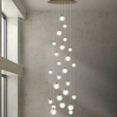 Luminaire suspendu sphérique 25 lumières Reflection Twigs