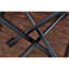 Table de salle à manger ronde classique brune, pliable pour les petits espaces, 46 pouces, 4 places, panneau de fibres à densité moyenne