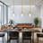 1-light 7.67" Wide Kitchen Island Light with Hammered Glass For Kitchen Island-512223533