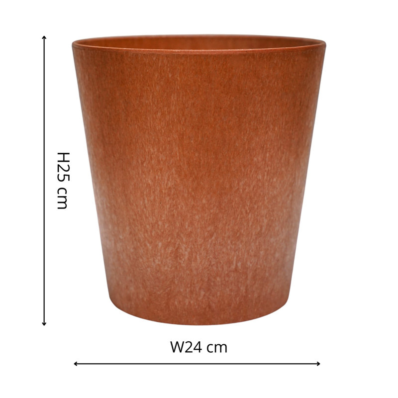 Pula Recyclable Planter H25cm D24cm, Copper