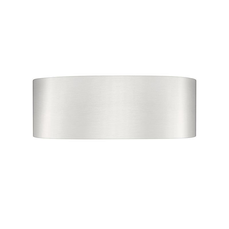 Plafonnier encastré 1 lumière 12,25 po Silvio, Nickel brossé