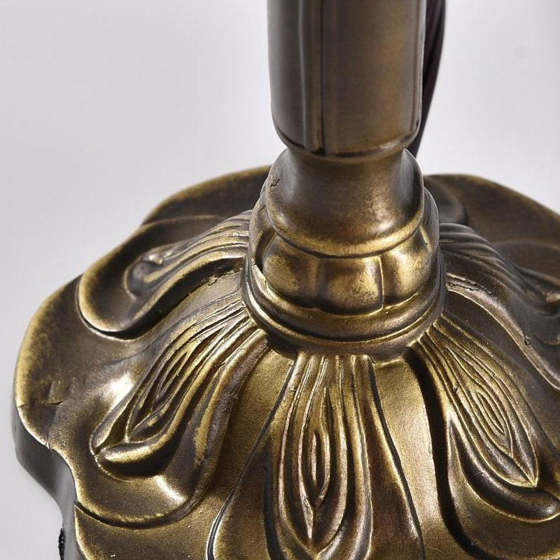 Lampe de table en bronze antique de 14,6 po Steelman avec 1 ampoule DEL, Beige / jaune
