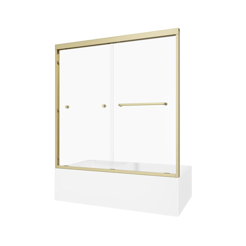 55"-60" W x 60" H Shower Door, Brushed Gold