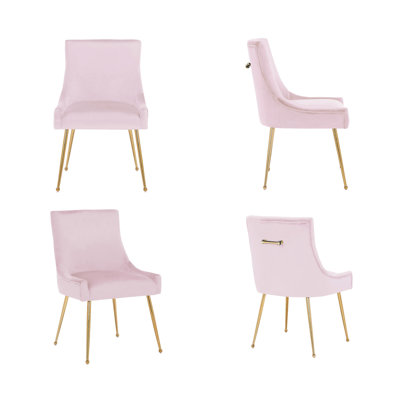Chaise rembourrée en velours