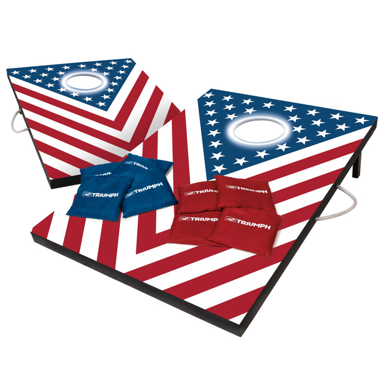 Patriotic LED 2x3 Cornhole Set with Bean Bags