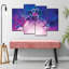 Impression sur toile cosmique mauve I-13781629