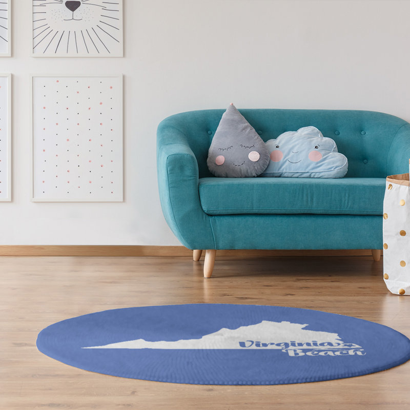 Chenille Indoor Rug, Round 5'