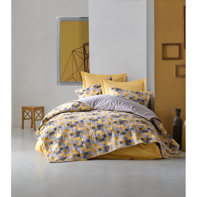 Cotton Geometric Shapes Duvet Cover