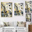 «Pastel Abstract» avec des taches bleues noires et dorées, impression sur toile-826037117-826037119