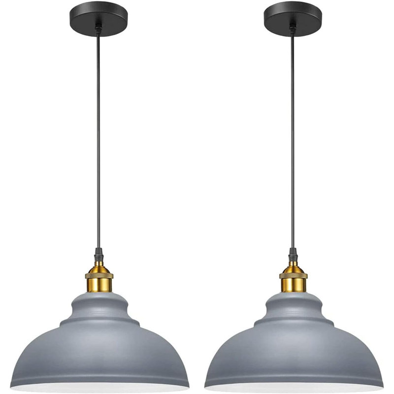 1 - Light Dome Pendant, Gray