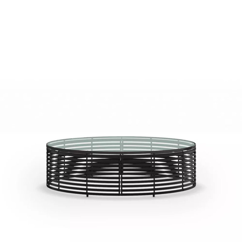 Lolah Outdoor Coffee Table, 13.75" H x 47.25" W x 21.5" D, Brown