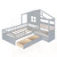 Lit simple avec canapé et rangement pour chambre d'enfant, conception compacte et peu encombrante-120855878